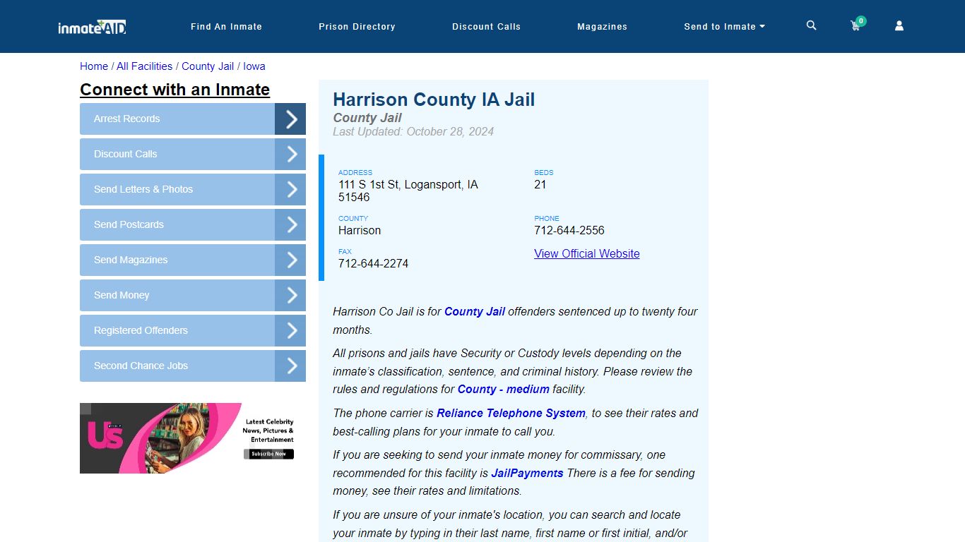 Harrison County IA Jail - Inmate Locator